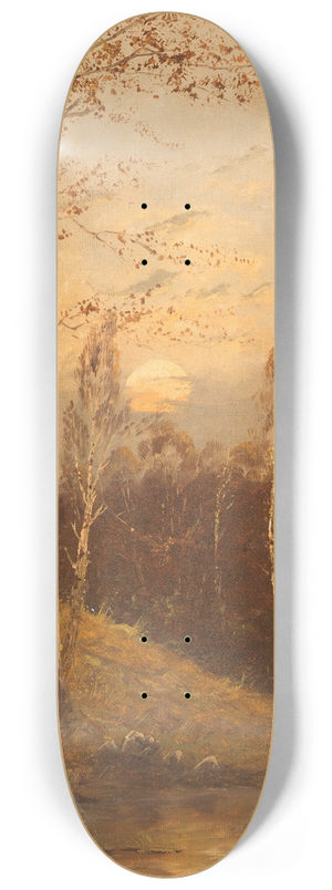 Anton Von Rdt - Birch forest in the evening 8.25 inch art skate deck