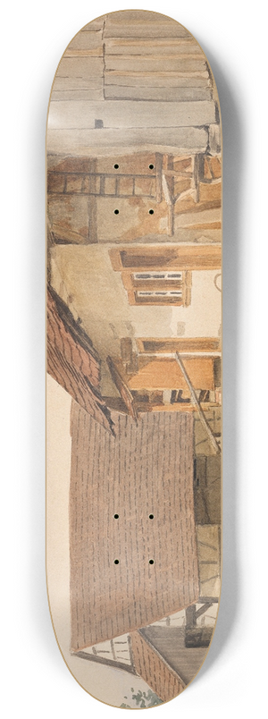 Anton von Werner - Bauerngehft 8.25 inch art skate deck