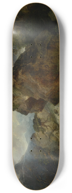 Philip James de Loutherbourg - Landscape with Boar Hunt 8.25 inch art skate deck Philip James de Loutherbourg - Landscape with Boar Hunt 8.25 inch art skate deck