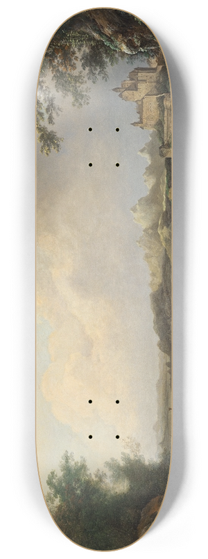 Philip James de Loutherbourg - Landscape with Resting Cattle 8.25 inch art skate deck