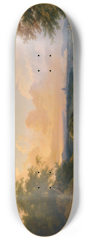 Philip James de Loutherbourg - The Evening Coach, London in the Distance 8.25 inch art skate deck