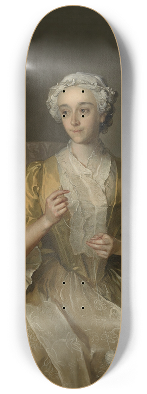 Philippe Mercier - Portrait of a lady 8.25 inch art skate deck