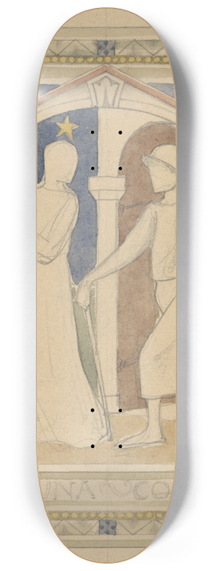 Antoon Derkinderen - Fortuna Comes 8.25 inch art skate deck