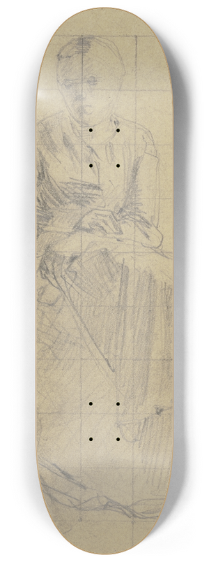 Philipp Rumpf - Sitzende Frau, die Hnde in den Scho gelegt 8.25 inch art skate deck Philipp Rumpf - Sitzende Frau, die Hnde in den Scho gelegt 8.25 inch art skate deck