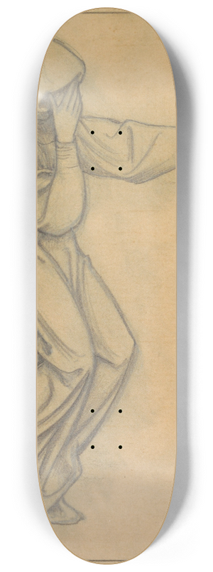 Antoon Derkinderen - Ontwerp voor wandschildering in de Beurs van Berlage; staande figuur, wijzend naar rechts 8.25 inch art skate deck