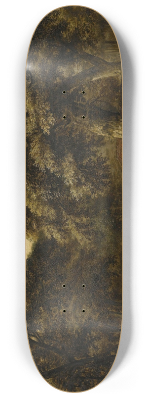 Philips Koninck - A Woodland Scene With A Cottage And Figures 8.25 inch art skate deck Philips Koninck - A Woodland Scene With A Cottage And Figures 8.25 inch art skate deck