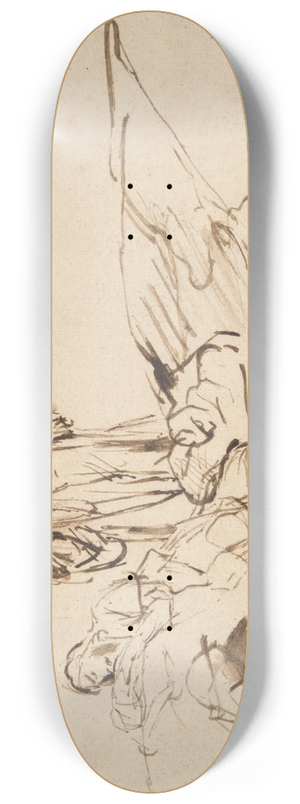 Philips Koninck - Study of Christ and the SleepingApostles 8.25 inch art skate deck Philips Koninck - Study of Christ and the SleepingApostles 8.25 inch art skate deck