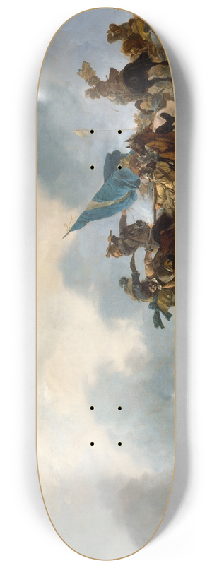 Philips Wouwerman - Battle Scene 8.25 inch art skate deck