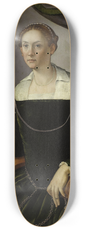 Pier Francesco Foschi - Portrait of a Woman 8.25 inch art skate deck
