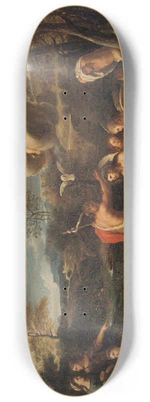 Pier Francesco Mola - The Baptism Of Christ 8.25 inch art skate deck