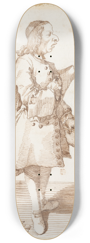 Pier Leone Ghezzi - Portrait of Gennaro deSc 8.25 inch art skate deck