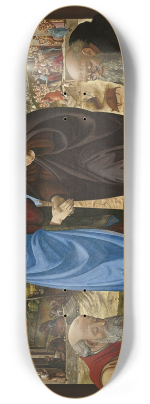Piero di Cosimo - The Visitation with Saint Nicholas and Saint Anthony Abbot 8.25 inch art skate deck Piero di Cosimo - The Visitation with Saint Nicholas and Saint Anthony Abbot 8.25 inch art skate deck