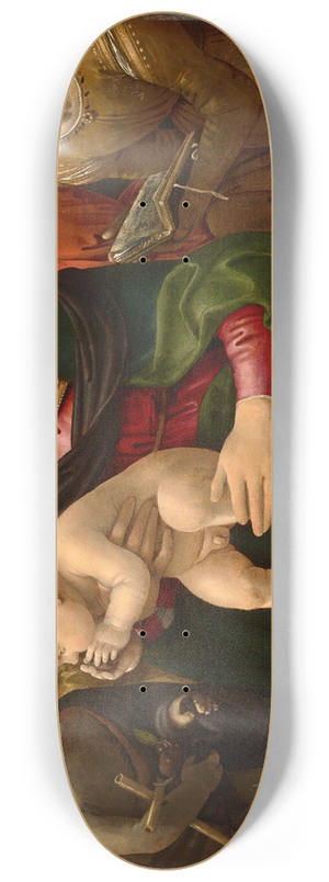 Piero di Cosimo - Virgin and Child with the Young Saint John the Baptist, Saint Cecilia, and Angels 8.25 inch art skate deck Piero di Cosimo - Virgin and Child with the Young Saint John the Baptist, Saint Cecilia, and Angels 8.25 inch art skate deck