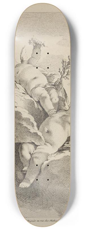 Pierre-Alexandre Aveline - Zwei Putten mit Lorbeerkranz 8.25 inch art skate deck Pierre-Alexandre Aveline - Zwei Putten mit Lorbeerkranz 8.25 inch art skate deck