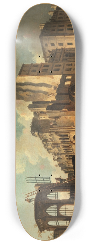 Pierre-Antoine Demachy - La dmolition de lglise des Saints-Innocents, rue Saint-Denis 8.25 inch art skate deck