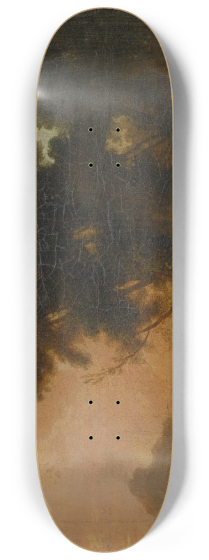 Pierre Antoine Patel the younger - Landscape with Hermit 8.25 inch art skate deck