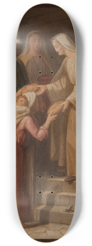 Pierre-Auguste Pichon - Sainte Genevive distribuant le pain aux pauvres 8.25 inch art skate deck Pierre-Auguste Pichon - Sainte Genevive distribuant le pain aux pauvres 8.25 inch art skate deck