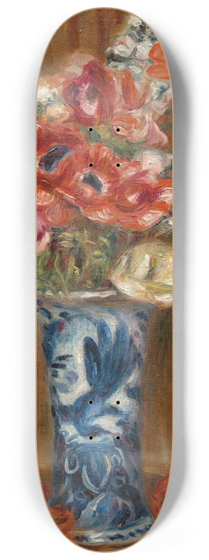 Pierre-Auguste Renoir - Anmones au vase de Delft 8.25 inch art skate deck