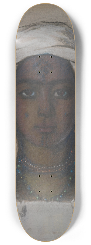 Ants Laikmaa - Tunisian girl (Bedouin Woman in White) 8.25 inch art skate deck