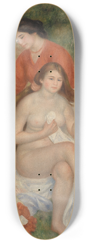 Pierre-Auguste Renoir - Bather and Maid (La Toilette de la baigneuse) 8.25 inch art skate deck