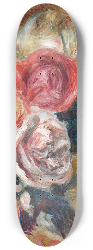 Pierre-Auguste Renoir - Bouquet De Roses Dans Un Vase 8.25 inch art skate deck Pierre-Auguste Renoir - Bouquet De Roses Dans Un Vase 8.25 inch art skate deck