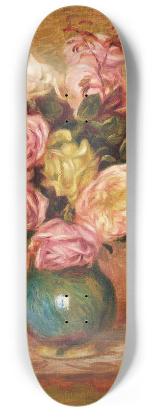Pierre-Auguste Renoir - Bouquet de roses dans un vase 8.25 inch art skate deck