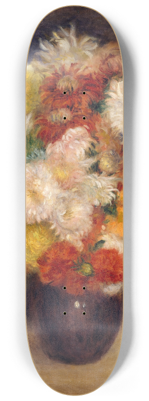 Pierre-Auguste Renoir - Bouquet Of Chrysanthemums 8.25 inch art skate deck