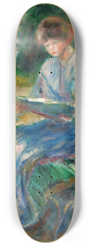 Pierre-Auguste Renoir - Femme Lisant Sur Un Banc 8.25 inch art skate deck