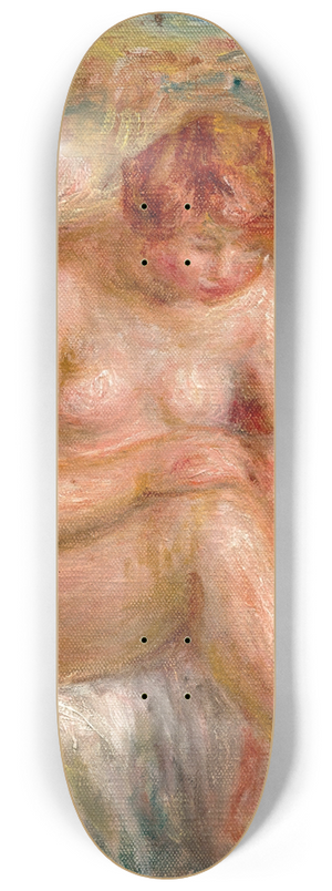Pierre-Auguste Renoir - Femme nue assise vue de trois-quarts (Baigneuse) 8.25 inch art skate deck