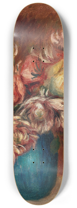 Pierre-Auguste Renoir - Flowers in a Green Vase (Fleurs dans un vase vert) 8.25 inch art skate deck