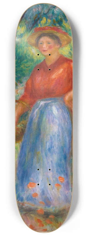 Pierre-Auguste Renoir - Jeune Fille Au Panier (GabrielleAu Jardin) 8.25 inch art skate deck Pierre-Auguste Renoir - Jeune Fille Au Panier (GabrielleAu Jardin) 8.25 inch art skate deck