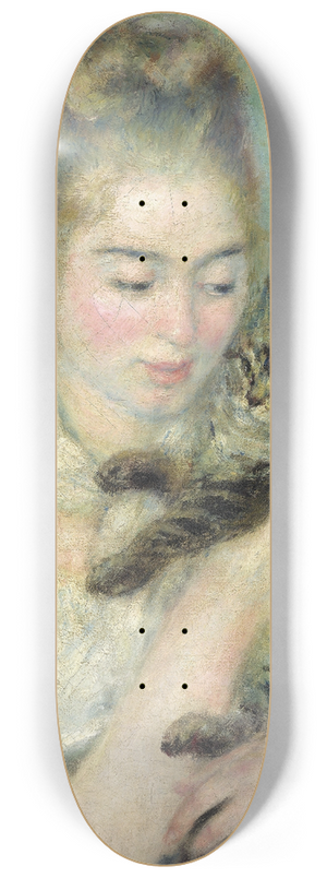 Pierre-Auguste Renoir - Woman with a Cat 8.25 inch art skate deck