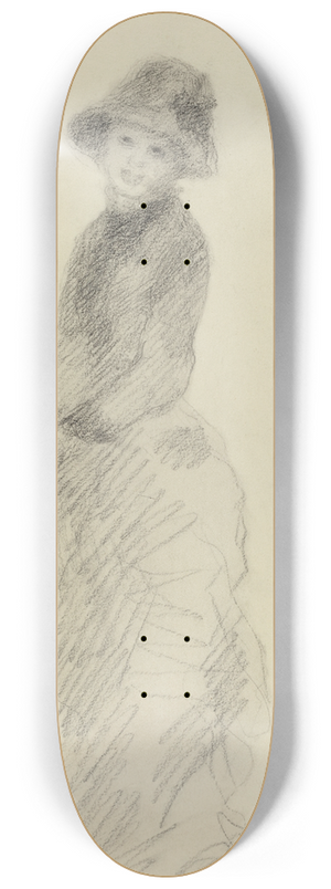 Pierre-Auguste Renoir - Young Woman Standing 8.25 inch art skate deck