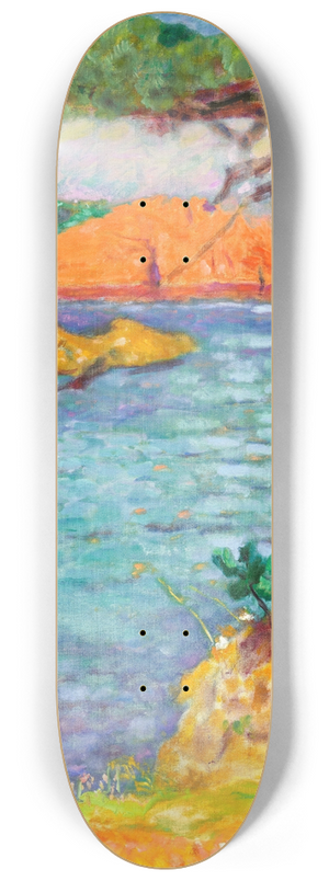 Pierre Bonnard - Bord de mer, pins et rochers rouges 8.25 inch art skate deck
