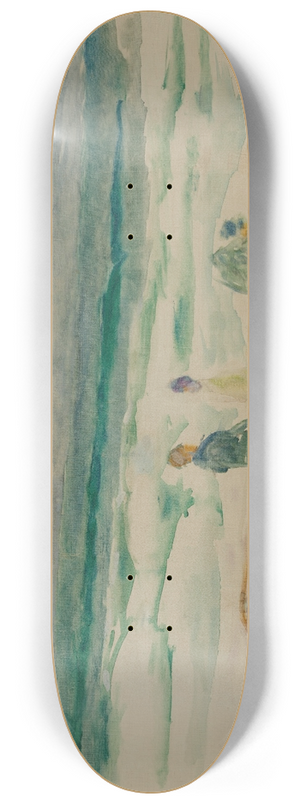 Pierre Bonnard - La plage. Trois personnages et un chien 8.25 inch art skate deck