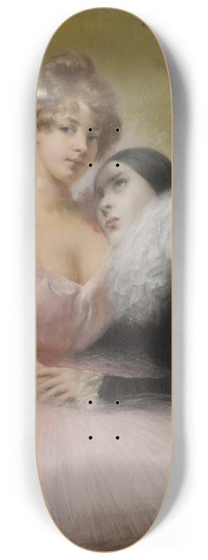 Pierre Carrier-Belleuse - Pierrot and Ballerina 8.25 inch art skate deck Pierre Carrier-Belleuse - Pierrot and Ballerina 8.25 inch art skate deck