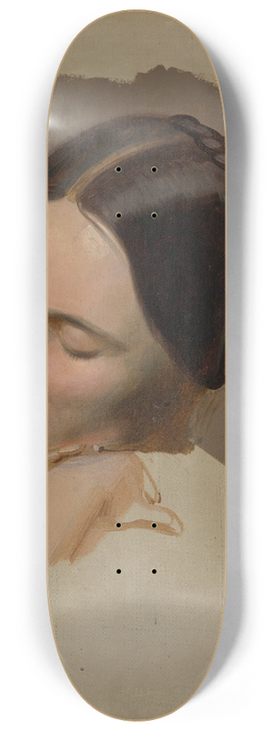 Adolf Schrdter  - Bildnisstudie eines Frauenkopfes 8.25 inch art skate deck