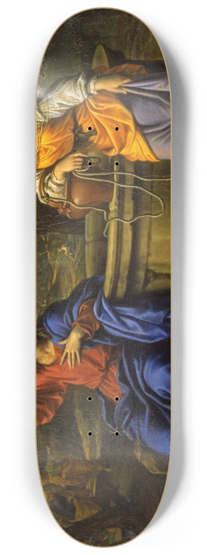 Pierre Mignard - Christ and the Woman of Samaria 8.25 inch art skate deck
