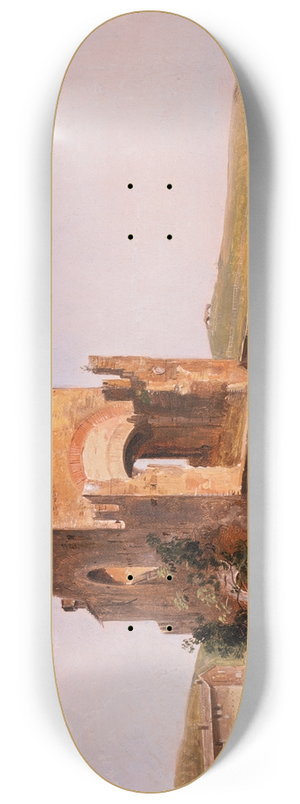 Pierre-Nicolas Brisset - View of the Ponte Nomentano (Roman Campagna) 8.25 inch art skate deck