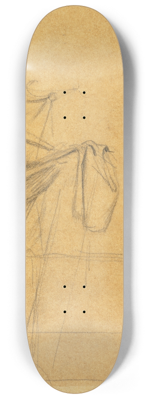 Pierre Puvis de Chavannes - Drapery Study 8.25 inch art skate deck