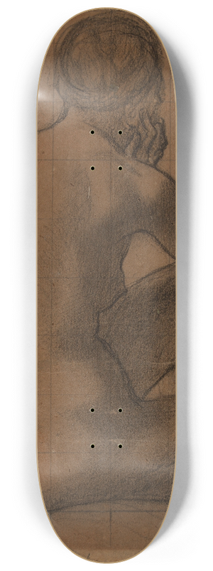 Pierre Puvis de Chavannes - Femme assise, nue de dos 8.25 inch art skate deck