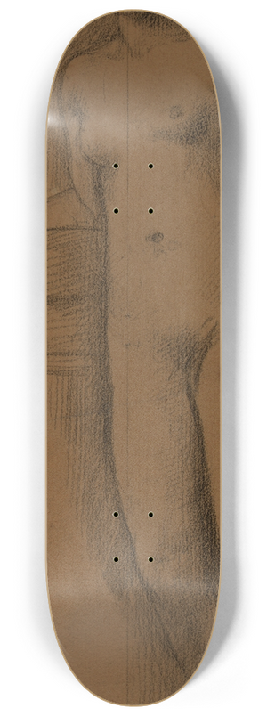 Pierre Puvis de Chavannes - Femme nue debout, de face, coude et avant-bras droit appuys 8.25 inch art skate deck