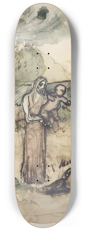 Pierre Puvis de Chavannes - Fishermans Family 8.25 inch art skate deck