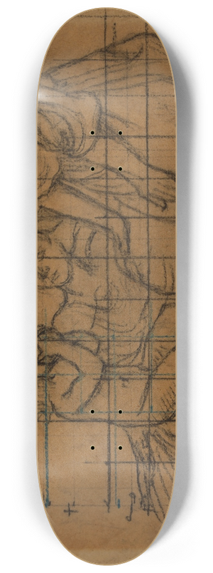 Pierre Puvis de Chavannes - Groupe compos de deux femmes et dun enfant 8.25 inch art skate deck