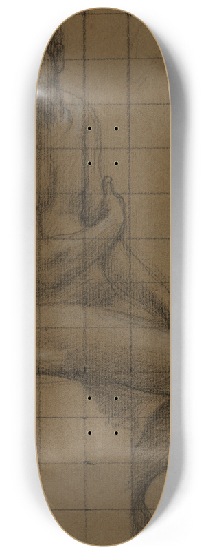 Pierre Puvis de Chavannes - Homme nu assis 8.25 inch art skate deck