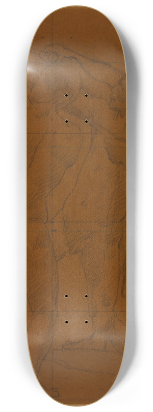 Pierre Puvis de Chavannes - Trois hommes nus debout, tirant sur des cordes 8.25 inch art skate deck