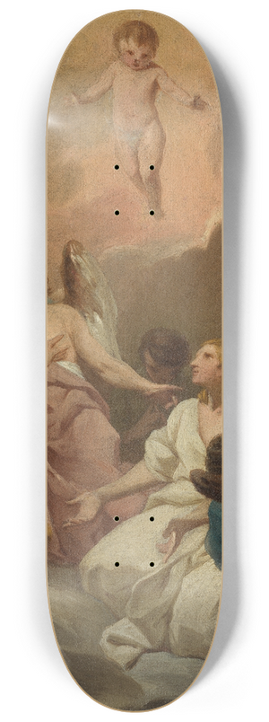Pierre Subleyras - Seven Angels Adoring the Christ Child 8.25 inch art skate deck
