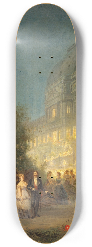 Pierre Tetar van Elven - Fte de nuit aux Tuileries, le 10 juin 1867,  loccasion de la visite des souverains trangers  lexposition universelle, actuel 1er arrondissement 8.25 inch art skate deck