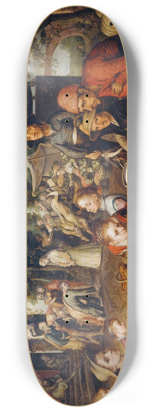 Pieter Aertsen - Market Scene with Christ and the Adulteress 8.25 inch art skate deck