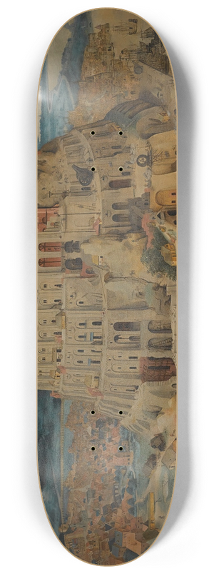 Pieter Brueghel The Younger - The Tower Of Babel 8.25 inch art skate deck